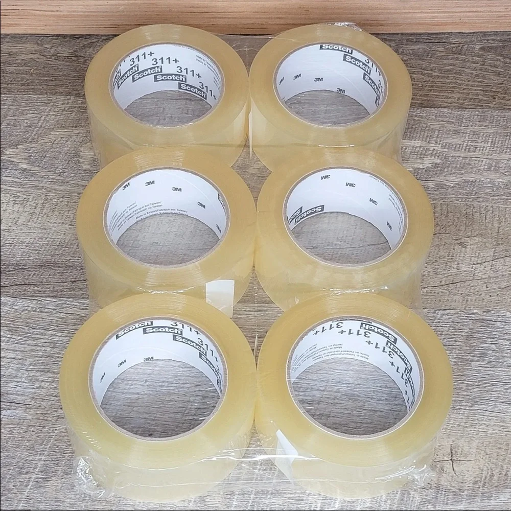6 Scotch 3M Shipping Tape Clear 1.88in x 109yds per roll Lot of 6 Packing Tapes